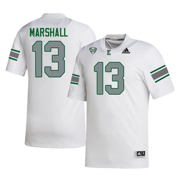 Eastern Michigan Eagles #13 Jason Marshall College Football Jerseys Stitched Sale-White